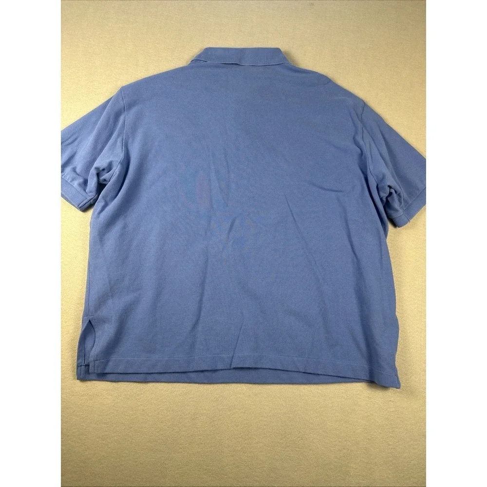 VTG Polo Ralph Lauren Polo Shirt Men XXL 2XL Light Blue Yellow Pony Short Sleeve